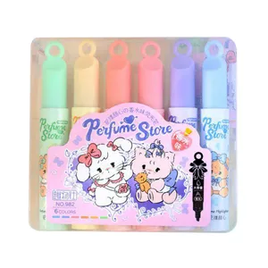 ماژیک علامت گذار مدل پرفیوم کد 982  بسته 6 عددی