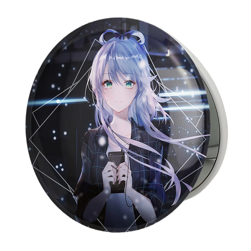 آینه جیبی خندالو طرح دختر انیمه ای مدل تاشو کد 18050 