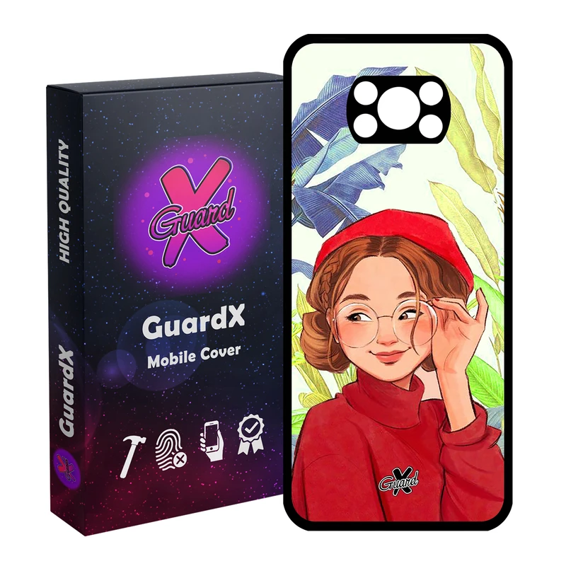 کاور گارد ایکس طرح دختر مدل Glass10328 مناسب برای گوشی موبایل شیائومی Poco X3 Pro