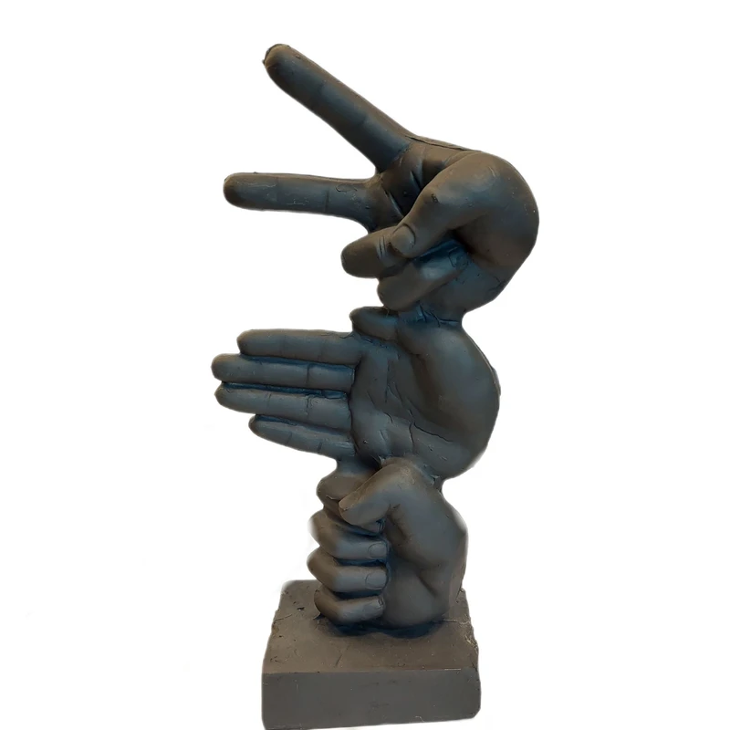 مجسمه مدل سنگ کاغذ قیچی کد D4