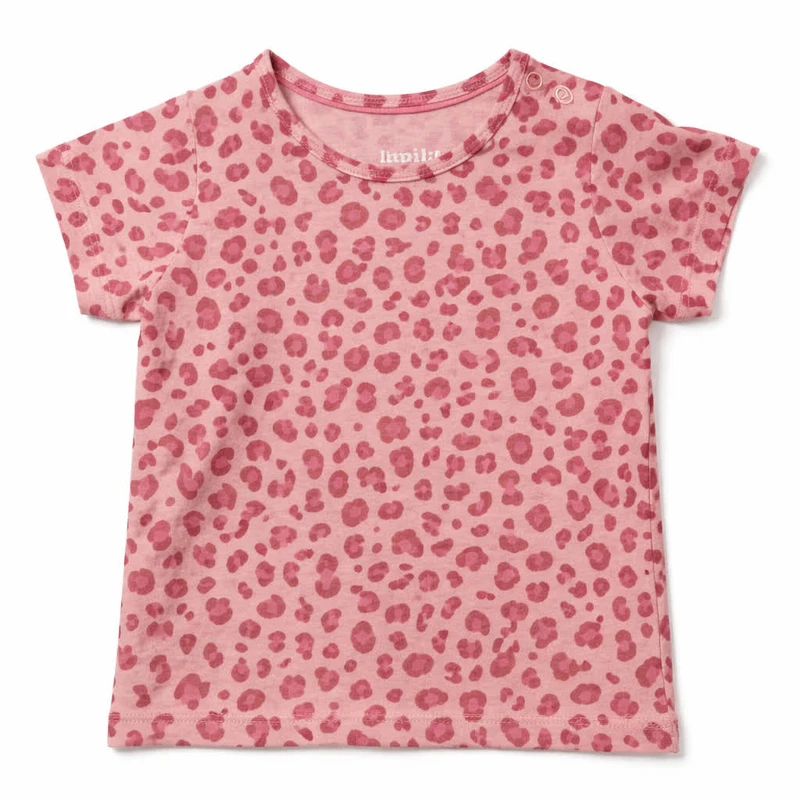 تی‌شرت آستین کوتاه دخترانه لوپیلو مدل پلنگی