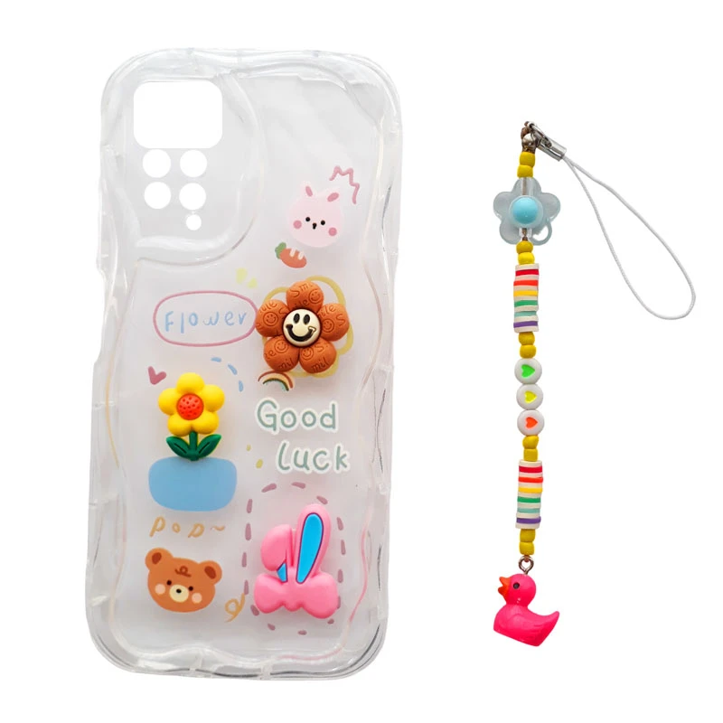 کاور طرح برجسته مدل Flowers کد A10888 مناسب برای گوشی موبایل شیائومی Redmi Note 12 Pro 4G / Note 11 Pro 4G / Note 11 Pro 5G  به همراه بند آویز