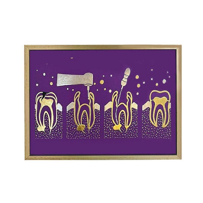 تابلو نقاشی اکریلیک طرح دندان پزشکی کد 001