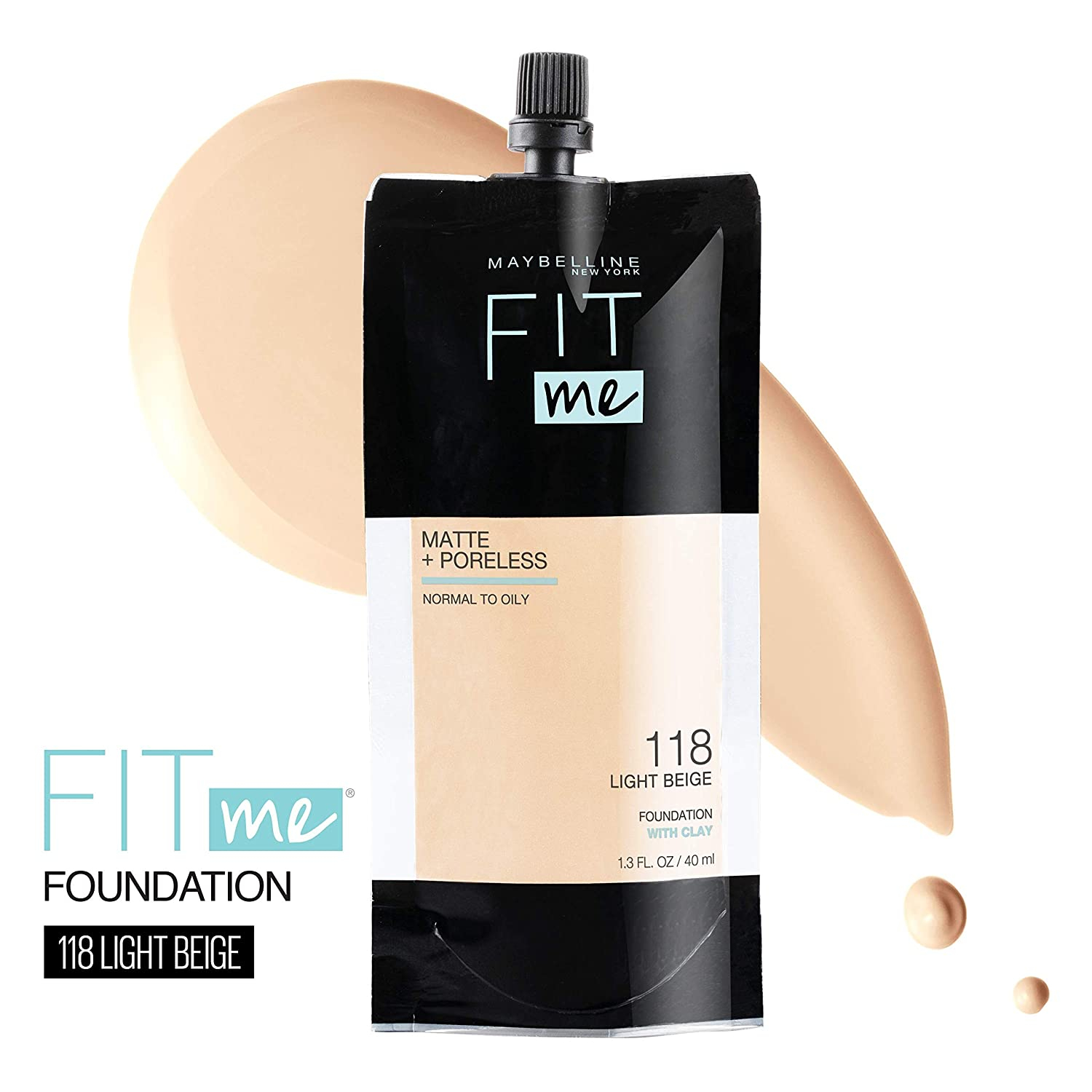 کرم پودر میبلین مدل fit me شماره 118 حجم 40 میلی لیتر