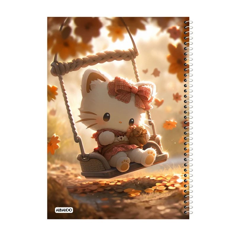 دفتر مشق 100 برگ آلبالو طرح انیمیشن کیتی کد 2264