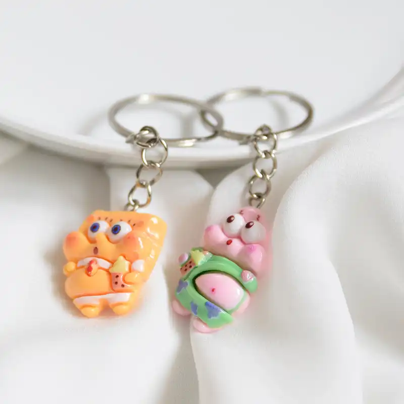 جاکلیدی دلنار گالری مدل بیبی پاتریک و باب اسفنجی بسته دو عددی