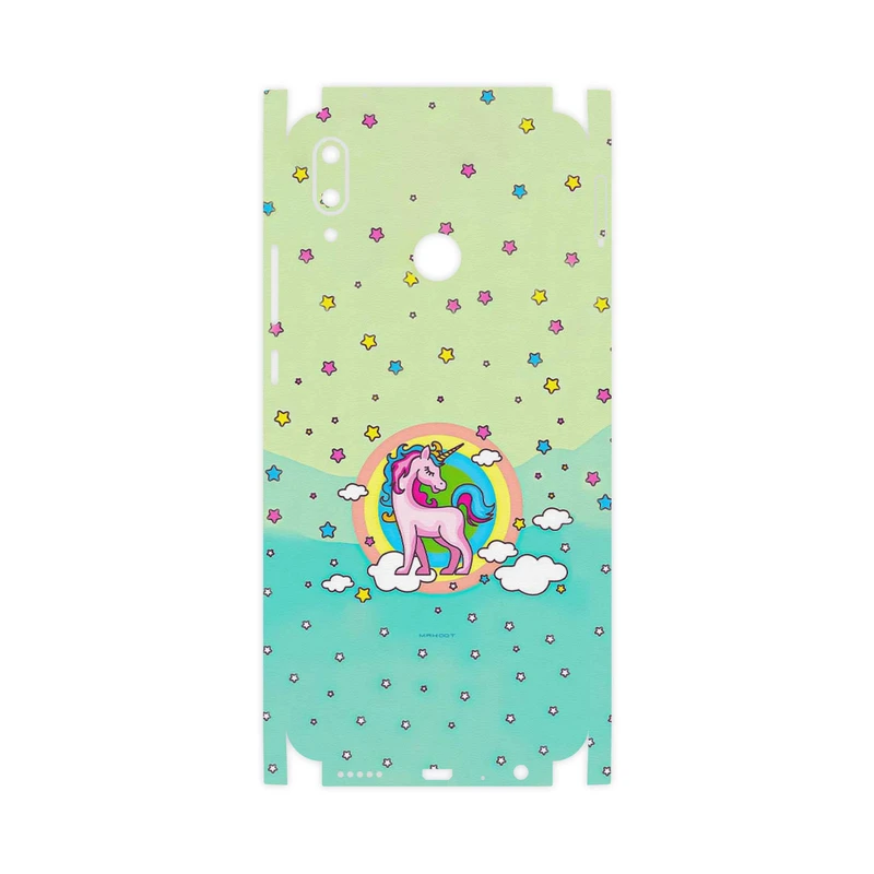 برچسب پوششی ماهوت مدل Rainbow unicorn adventure-FullSkin مناسب برای گوشی موبایل هوآوی Y9 2019