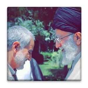 زیر لیوانی  مدل رهبر و سردار سلیمانی کد    4563679_3153
