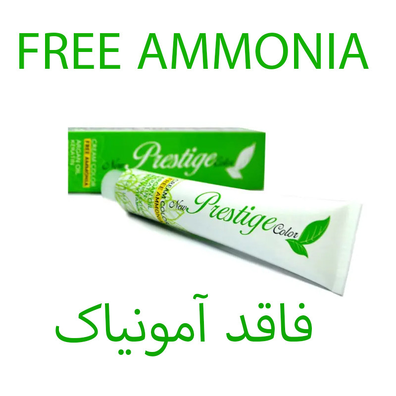 رنگ مو نیو پرستیژ کالر شماره P4 حجم 100 میلی لیتر رنگ شکلاتی سولید به همراه اکسیدان نیو پرستیژ کالر مدل 2 نه درصدی حجم 150 میلی لیتر