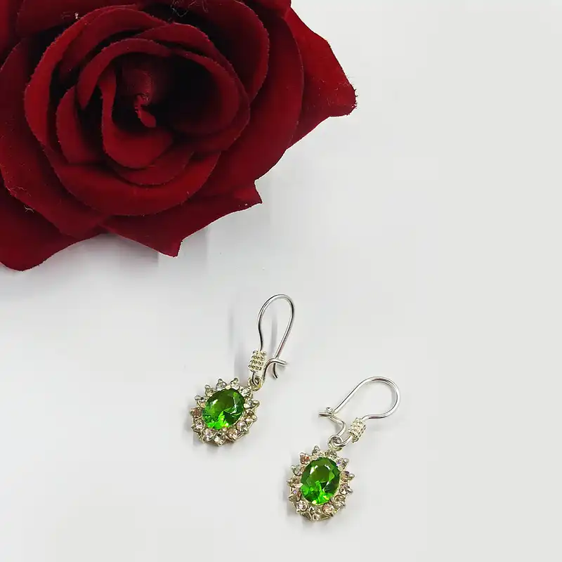 نیم ست نقره زنانه سلین کالا مدل زبرجد ce-k91