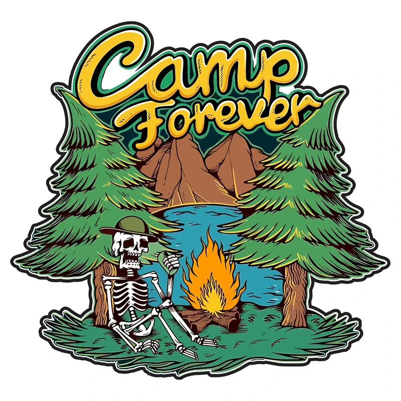 استیکر خودرو پویا مارکت طرح کمپ کد 2812