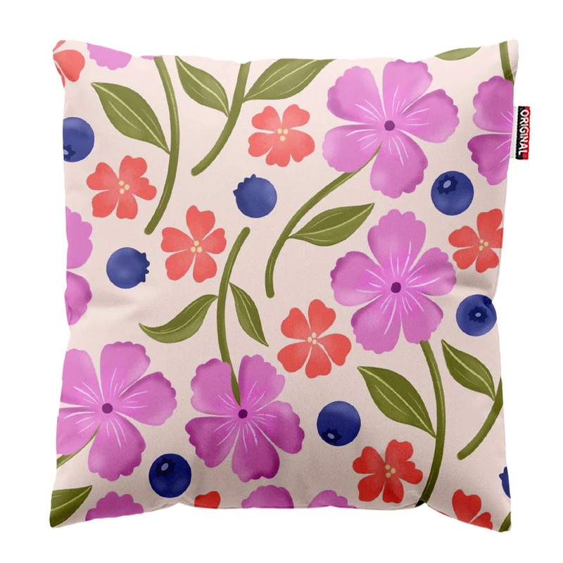 کوسن پاد آفرین طرح گل کد 5198 سایز 30*30 سانتی متر