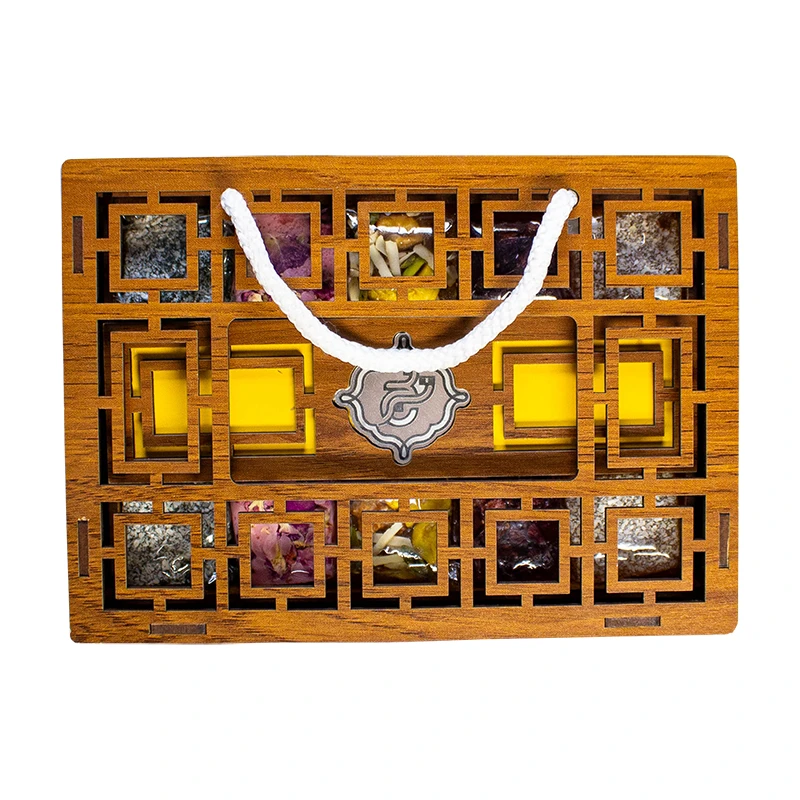 مسقطی ترکیبی جعبه چوبی ارگ حلوا مسقطی لاری ترنج - 400 گرم