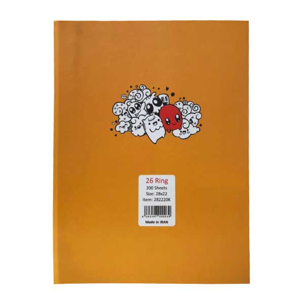 دفتر کلاسوری 200 برگ دات طرح تالک کد 4884