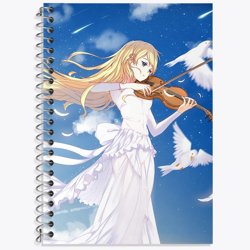 دفتر لغت 50 برگ خندالو طرح کائوری انیمه دروغ تو در آوریل کد 32474