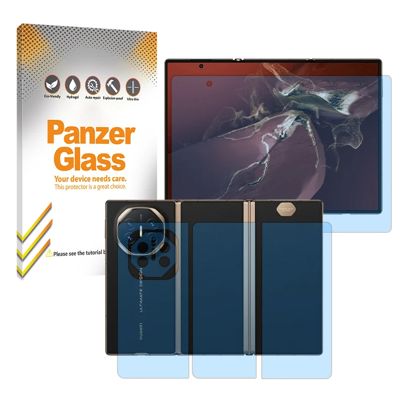 محافظ صفحه نمایش ضداشعه آبی پنزر گلس مدل Eye Care مناسب برای گوشی موبایل هوآوی Mate XT Ultimate به همراه محافظ پشت گوشی