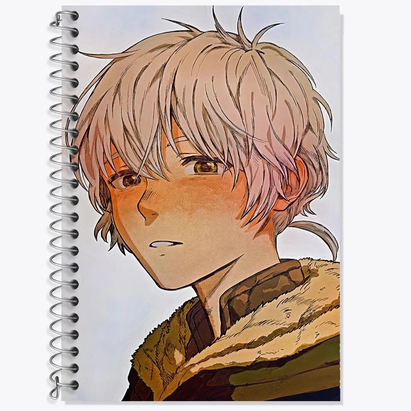 دفتر زبان 50 برگ خندالو مدل دو خط طرح فوشی انیمه به تو ای ابدی کد 15684