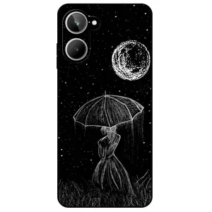 Megafone Girl and Moon 1369 Cover For Realme 10 4G