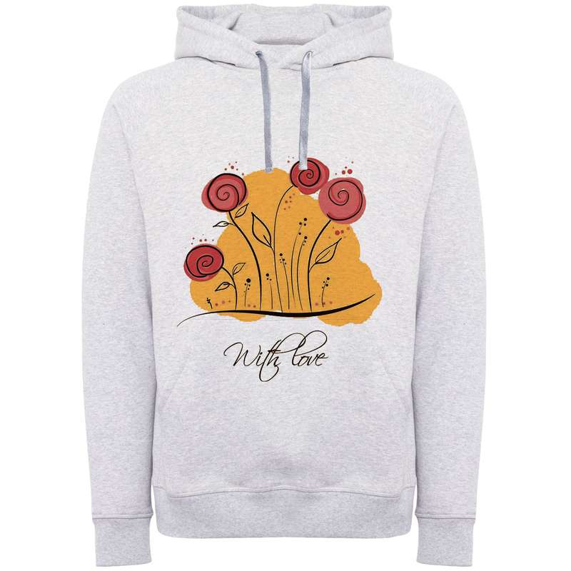 هودی زنانه مدل کارت پستال گل کد A10