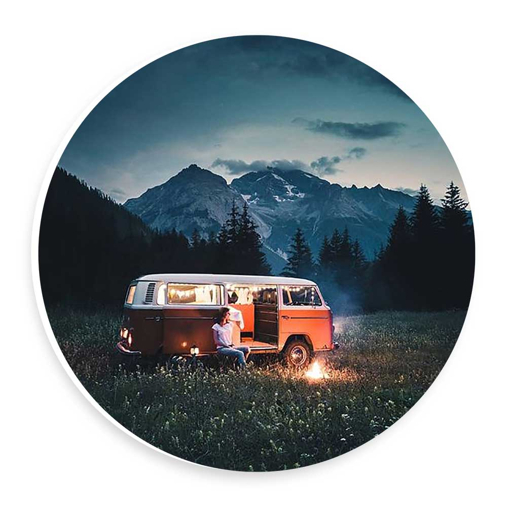 دیوارکوب طرح فولکس واگن در جنگل مدل wtb339