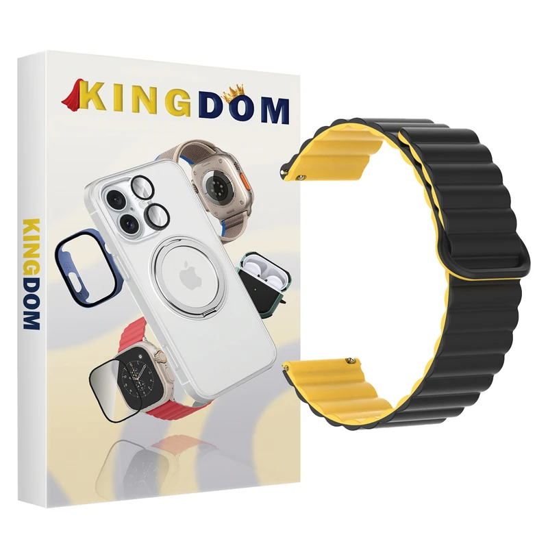 بند کینگدام مدل Silicone DC Magnetic مناسب برای ساعت هوشمند سامسونگ Galaxy Watch 3 45mm