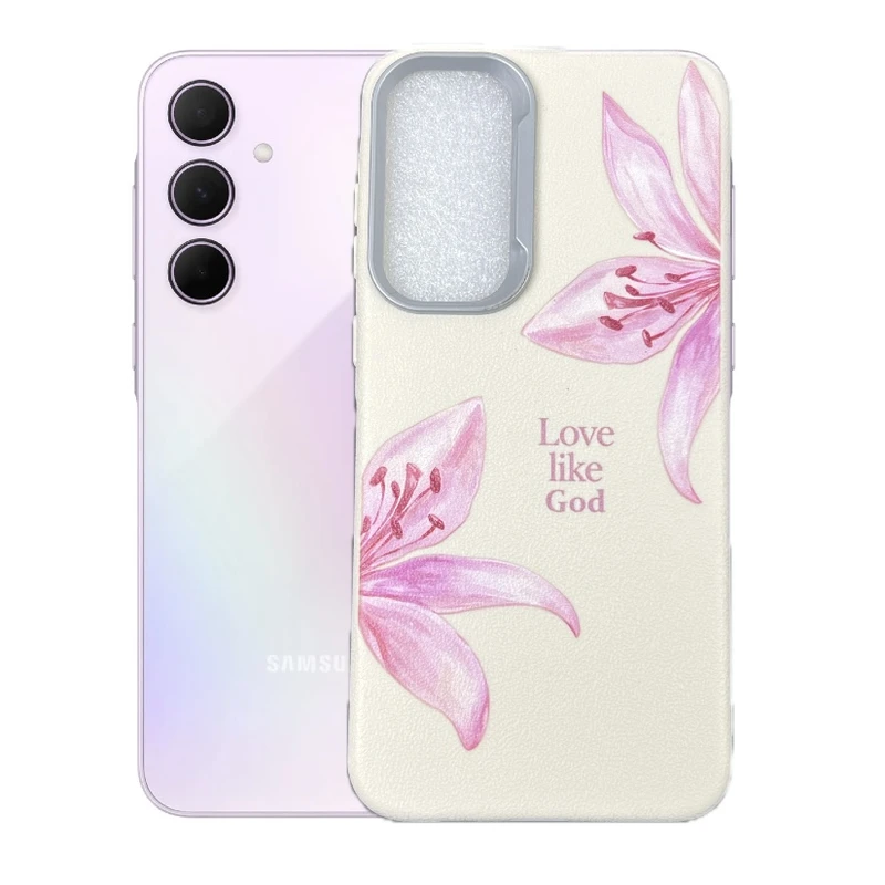 کاور طرح گل سوسن مناسب برای گوشی موبایل سامسونگ Galaxy A55