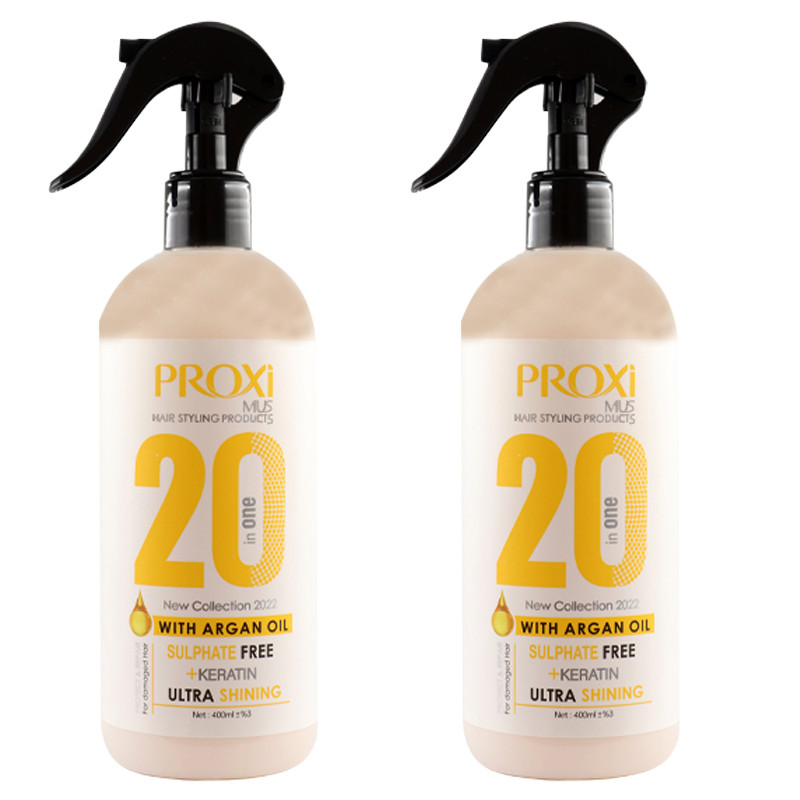 کرم مو پروکسی مدل  20 کاره کد 20in1 حجم 400 میلی لیتر مجموعه 2 عددی