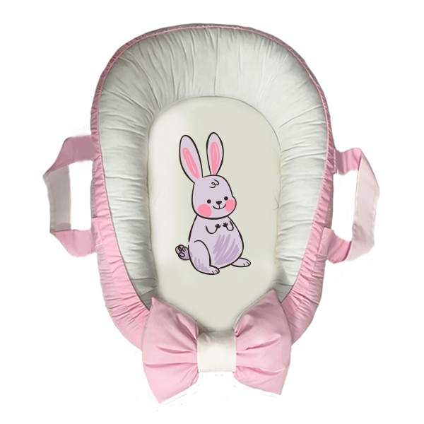 سرویس خواب سه تکه نوزاد مدل گارد محافظ دار طرح خرگوش کد 024