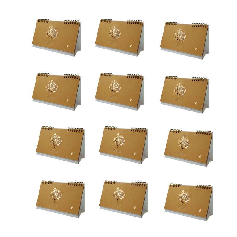 تقویم رومیزی سال 1401 پدیده نقش مدل soft Cover سال نو بسته 12 عددی 