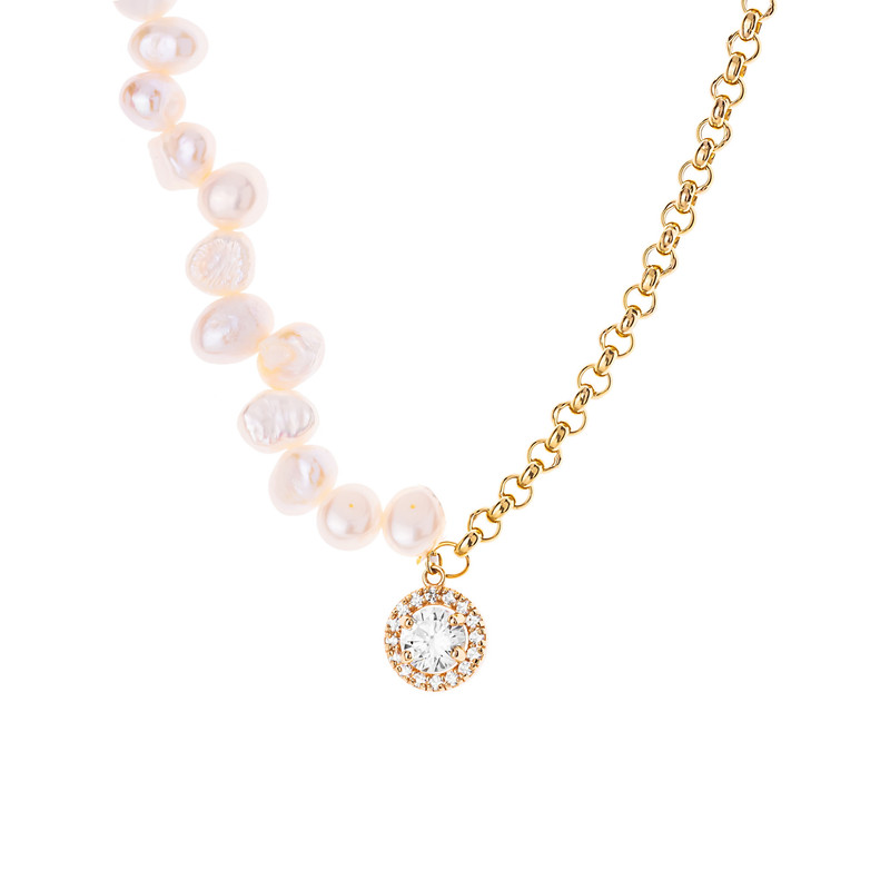 گردنبند طلا 18 عیار زنانه گالری شیدا مجد مدل رولو S تخمه باروک