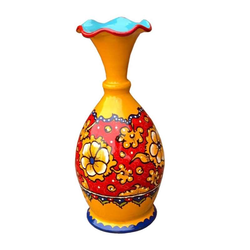 گلدان سفالی طرح آفتاب