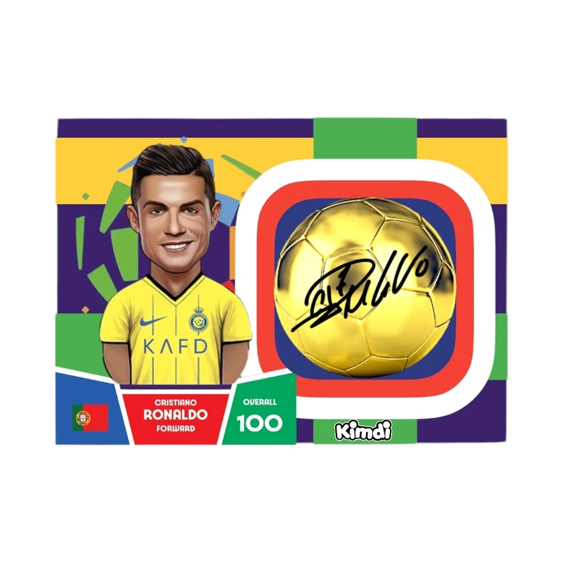 اسباب بازی شانسی مدل امضای رونالدو روی توپ طلایی