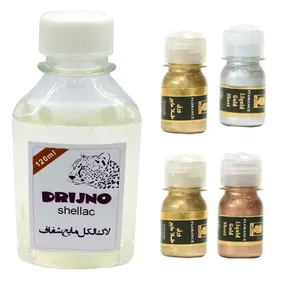 ورق طلا کد 004 حجم 30 میلی لیتر بسته 4 عددی به همراه لاک الکل 