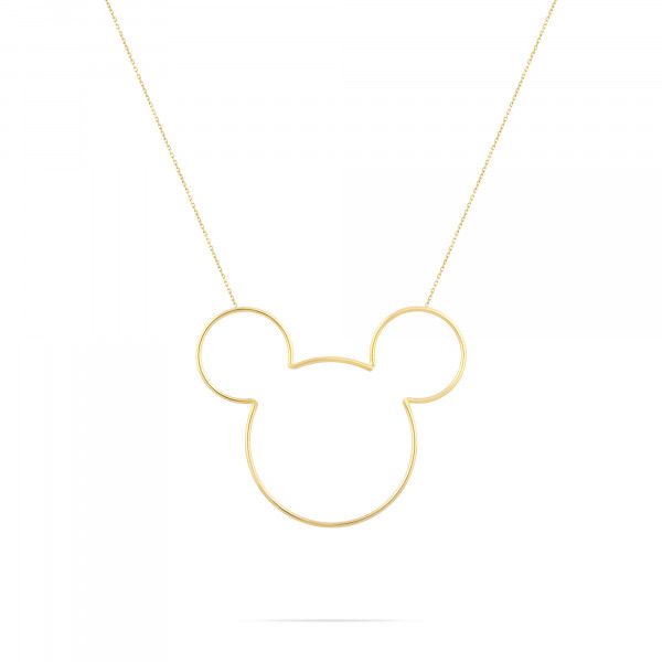 گردنبند طلا 18 عیار زنانه مدل میکی موس -  - 2