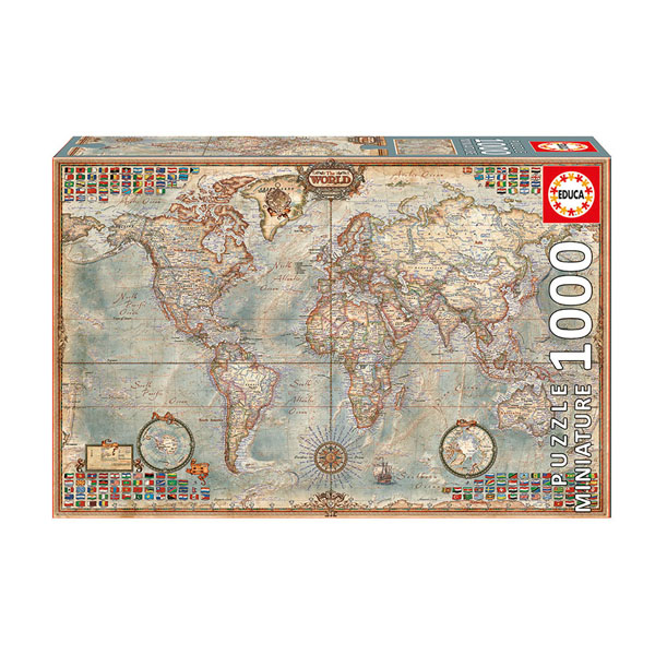 پازل 1000 تکه ادوکا مدل POLITICAL WORLD MAP MINI کد 16764