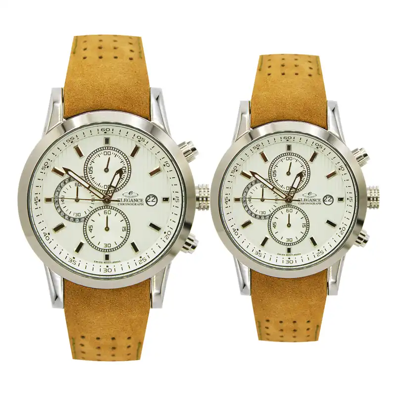 ست ساعت مچی عقربه ای  زنانه و مردانه الگانس مدل 88350