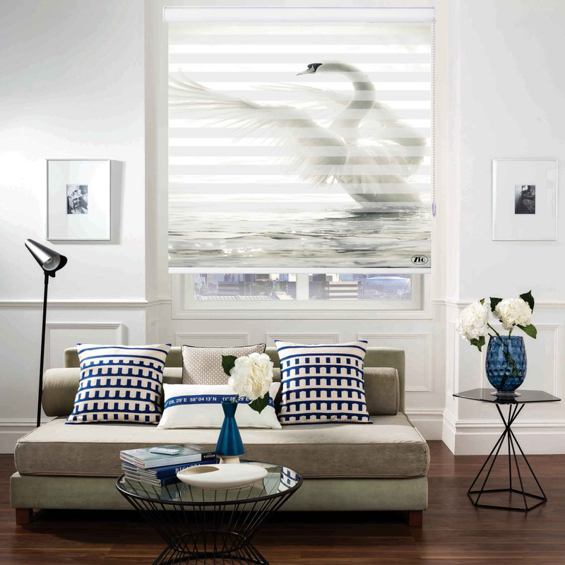 پرده زبرا زیو طرح OA-7057 سایز 200x280 سانتی متر