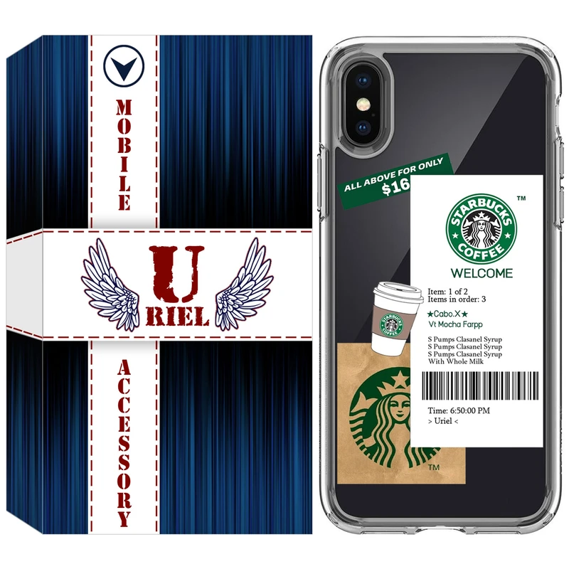کاور یوریل مدل Clear کد 4 طرح استار باکس مناسب برای گوشی موبایل اپل iPhone X / iPhone XS
