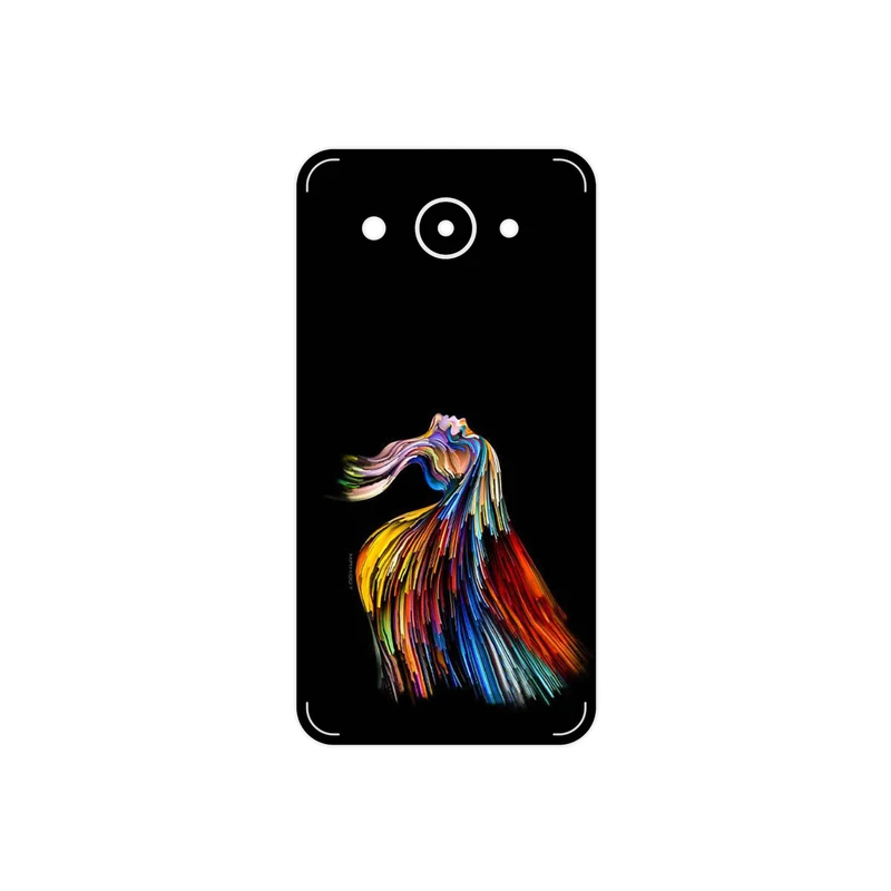 برچسب پوششی ماهوت مدل Rainbow Hair Digital Art مناسب برای گوشی موبایل هوآوی Y3 2017