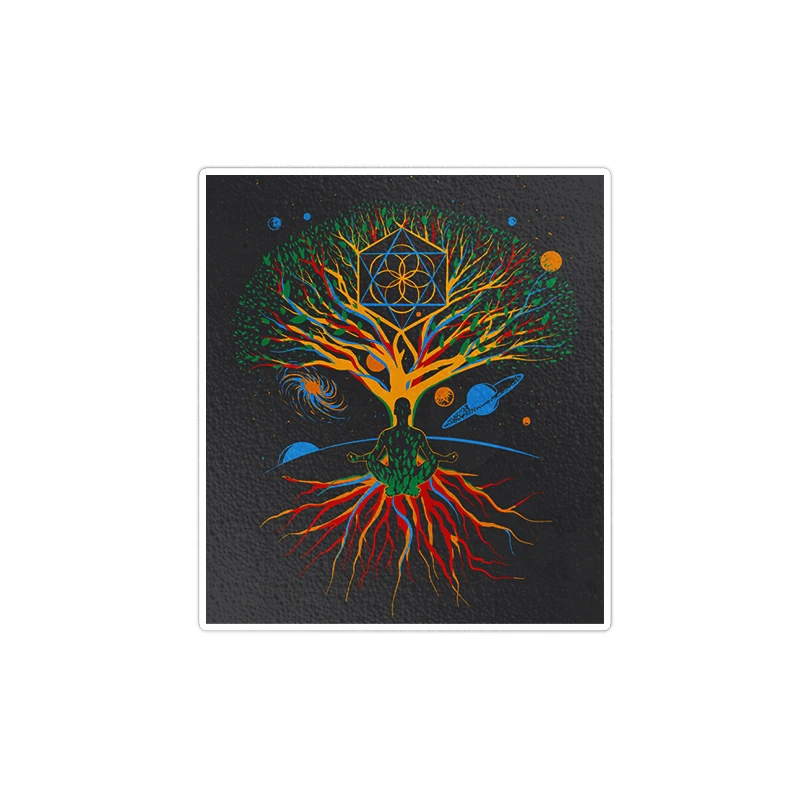      استیکر لپ تاپ ویندی دیزاین طرح tree of life مدل vindi1048