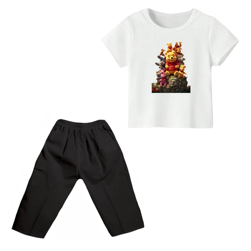 ست تی شرت و شلوارک پسرانه مدل پو کد ۴۸