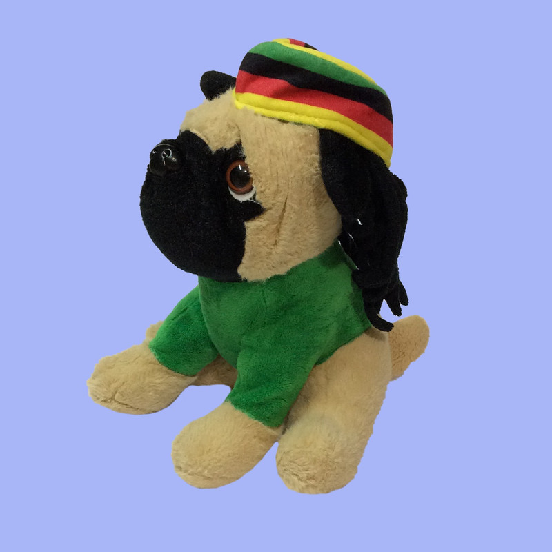 عروسک طرح سگ پاگ مکزیکی مدل Pugs and Kisses کد SZ9/612 ارتفاع 25 سانتی‌متر