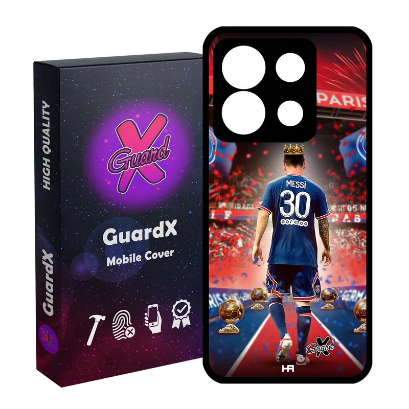 کاور گارد ایکس طرح مسی مدل Glass10377 مناسب برای گوشی موبایل شیائومی Redmi Note 13 5G