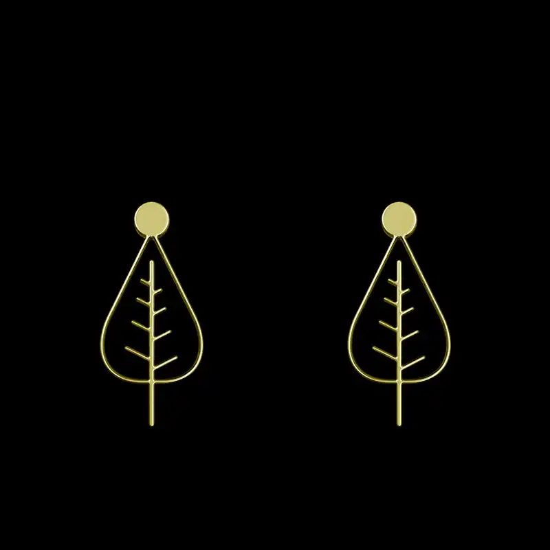 گوشواره طلا 18 عیار زنانه مدوپد مدل درخت کد GA1-15842