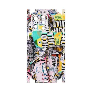 MAHOOT Collage of Teared Paper-FullSkin Cover Sticker for Apple iPhone 15 Pro Max