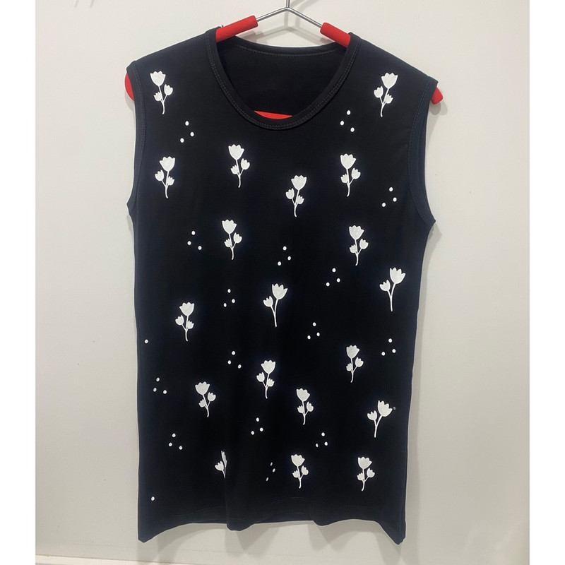 ست تاپ و شلوارک زنانه طرح گل لاله کد ME