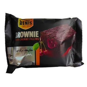 کیک براونی با مغز کرم آلبالو بنیس - 80 گرم بسته 12 عددی