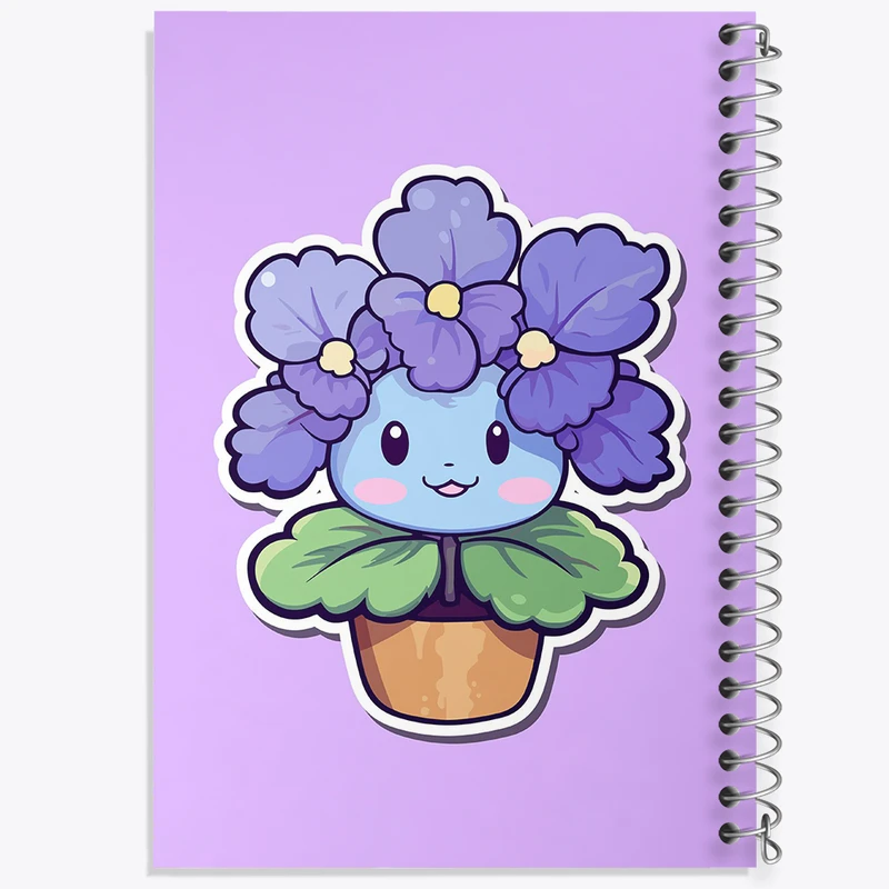 دفتر مشق 100 برگ خندالو طرح گل و گیاه کد 36620