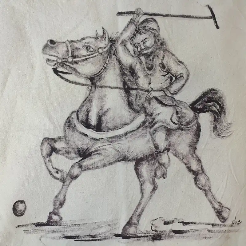 رومیزی چاپ دستی مدل نقاشی چهره