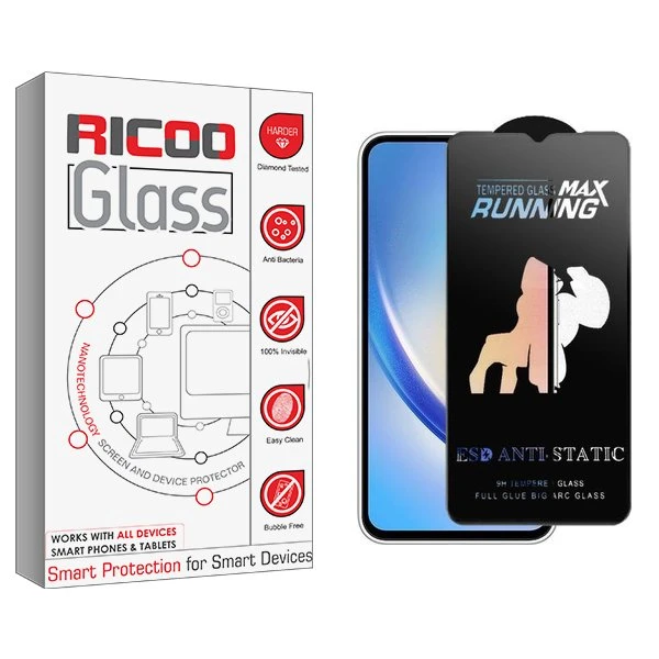 محافظ صفحه نمایش ریکو مدل RiC2newpkg Running Max مناسب برای گوشی موبایل سامسونگ Galaxy A34